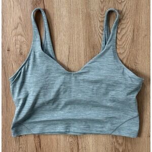 LULULEMON‎ Align Tank Crop Top Size 14 Heathered Tidewater Teal Green